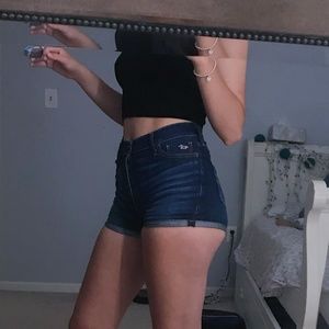 Hollister high waisted denim shorts